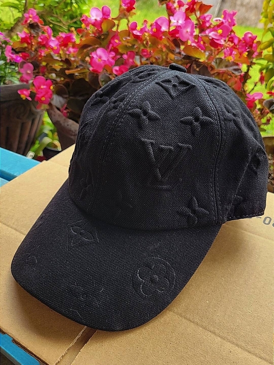 None Other - Louis Vuitton Denim Black Monogram Hat
